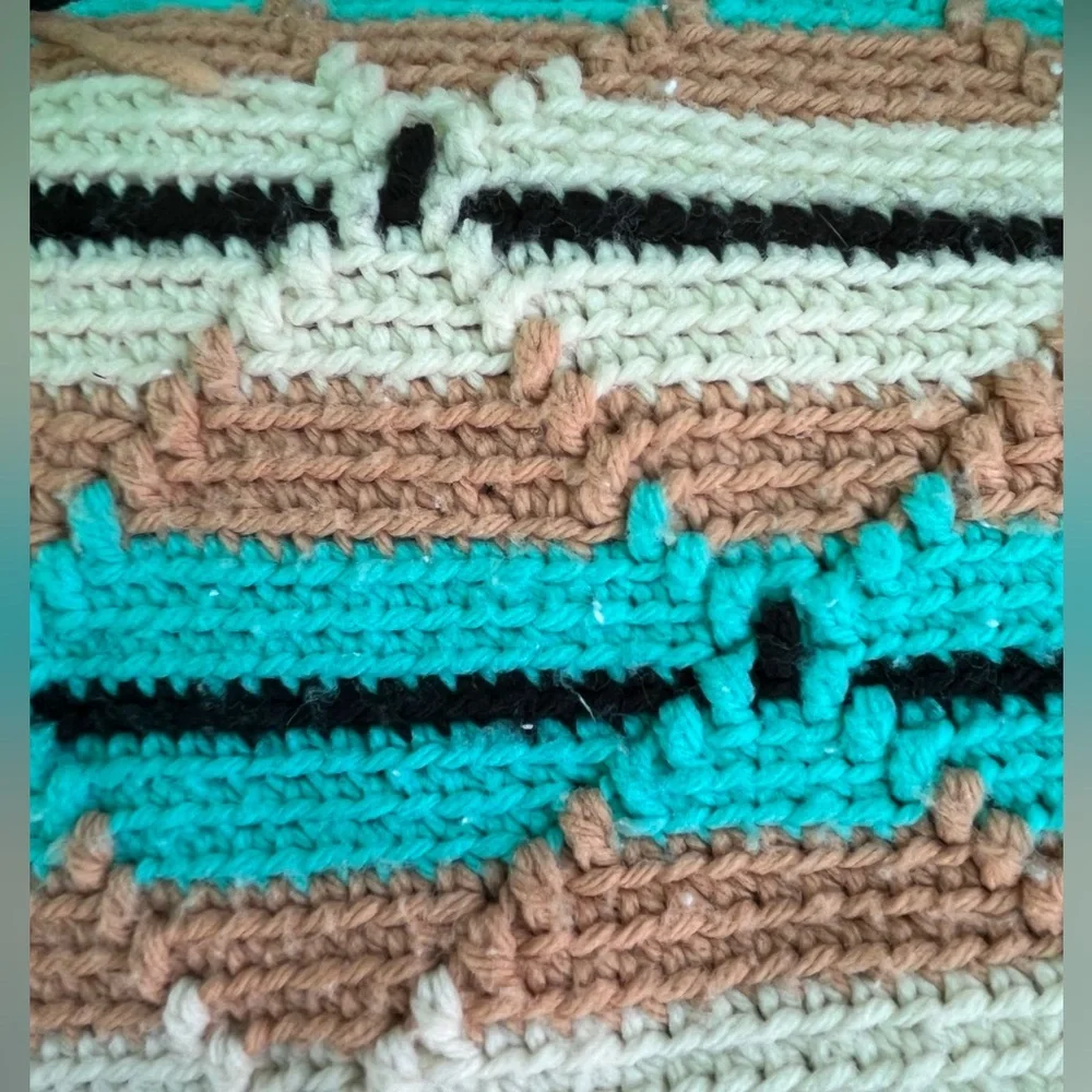 Vintage Handmade Crocheted Blanket